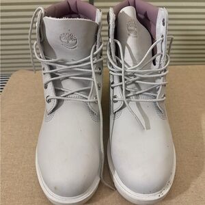Timberland Light Gray Lace-Up Boots